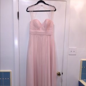 Long, sheer, delicate light pink gown!